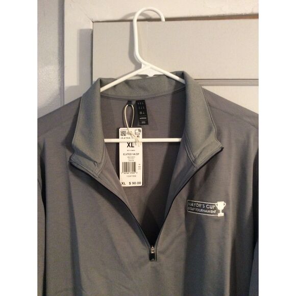 NWT Adidas Woodcreek Golf Club Mens Gray Light jacket Mayor's Cup XL - Picture 3 of 5